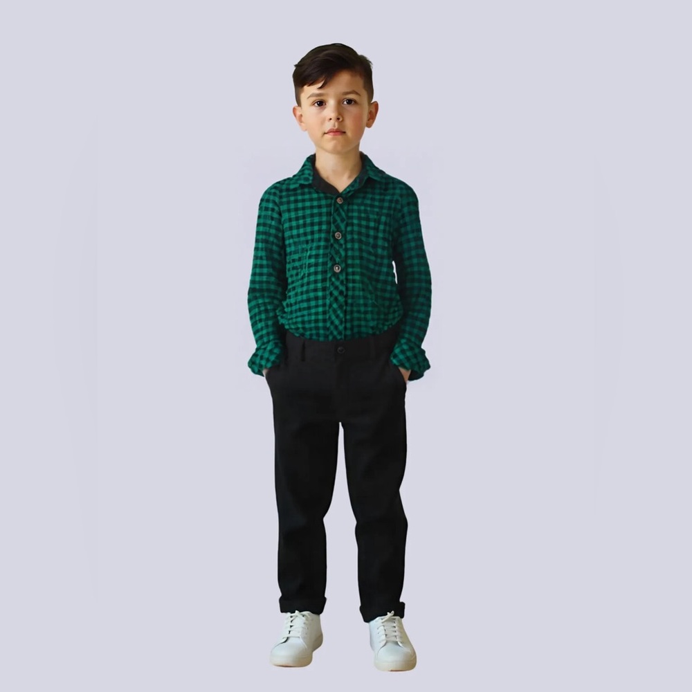 OshKosh B'gosh Green Plaid Button-Down Shirt